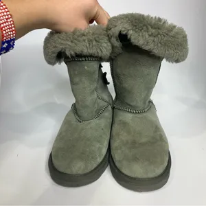 Emu Alba shearling style boots‎ winter suede leather women’s size 6 gray thumbnail 9