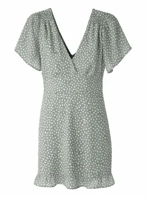 Abercrombie & Fitch Polka Dot Chiffon Ruffle Sleeve Dress thumbnail 1