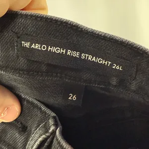 Denim Forum The Arlo High Rise Straight Jean in Black‎ Size 26 x 26 L thumbnail 10