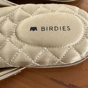 Birdies The Phoebe Mules Gold Beaded Chevron Pointed‎ Toe Slides Womens 7.5 thumbnail 5