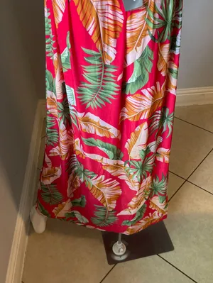 New Women’s Pink Tropical sleeveless dress thumbnail 10