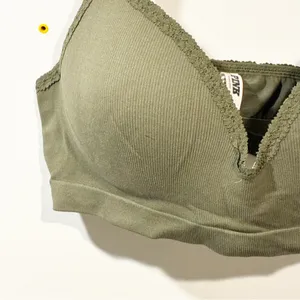 Victorias Secret Pink‎ Green Seamless Vneck Push-up Bra Lace Trim Size XL thumbnail 2