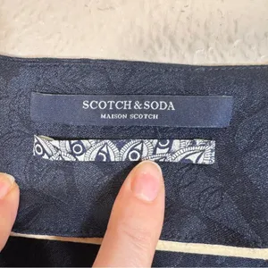 Scotch & Soda Blue Medieval Print Mini Dress Womens L Kings All Seeing Eye Crest thumbnail 9