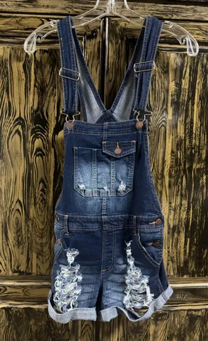 Overall shorts Blue thumbnail 1