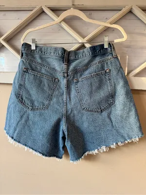 Abercrombie Fitch Jeans Shorts Womens 31 Blue The Loose High Rise 6" Blue NWT thumbnail 3