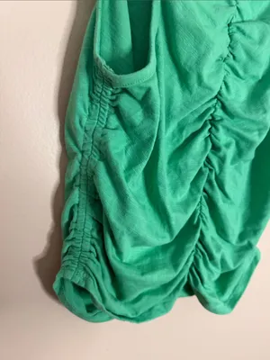 Universal Threads Bright Green Ruched Tank thumbnail 6