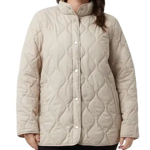 32 Degrees Heat Womens Tan Jacket Mockneck Lined Snap Jacket Coat XXL thumbnail 1