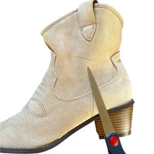 French Connection Carrie Boots Beige Western Vegan Suede Womens Size 7 thumbnail 10