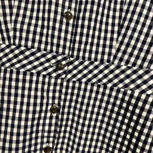 J. Crew Factory Navy & White Gingham Dress, size 12 thumbnail 2