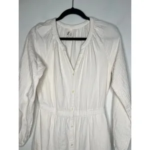Pact Cream Gauze Midi Dress Size Small thumbnail 5