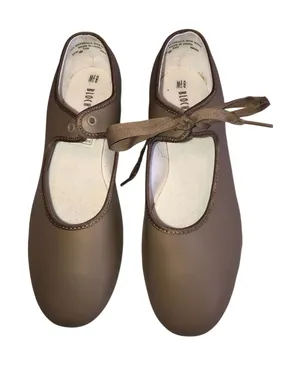 Bloch Ladies Tap Shoes Size 8.5W Maryjane Tan Technotap Flaw thumbnail 1