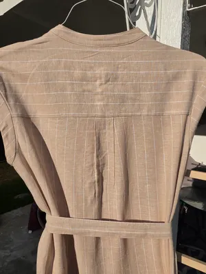 Vintage Jones New York Linen Blend Slip Midi Dress Large thumbnail 11