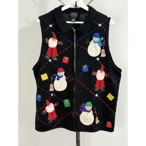 Vtg Designer Originals Studio Santa Ugly Sweater Vest 90’s Christmas Size 2X thumbnail 4