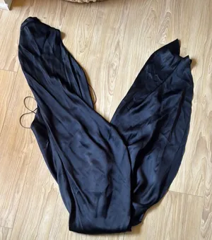 Amanda Uprichard Black Satin Halterneck Dress thumbnail 1