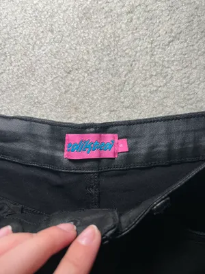 Black Faux Leather Wide Leg Pants Size Small thumbnail 3