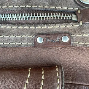 Fossil Brown Leather Suede Crossbody Bag Purse Classic Vintage thumbnail 3