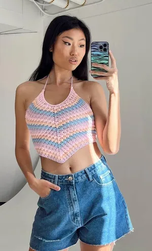 Princess Polly Crochet Halter Top thumbnail 1