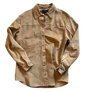 genuine suede oversized shirt jacket thumbnail 1