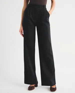 Abercrombie Sloane Tailored Pants Black thumbnail 1