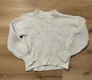 White Cable Knit Sweater thumbnail 1