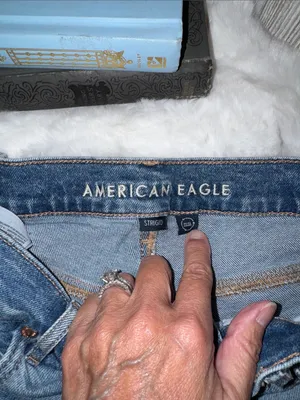 American Eagle Outfitters Light Blue Rolled Hem Denim Shorts thumbnail 2