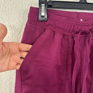 Dickies Medical Scrub Pants XXS Wine Burgundy Cargo Utility Drawstring DK080 thumbnail 5