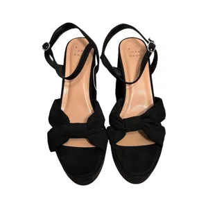 A New Day Black Riah Open Toe Ankle Strap Block Heels Size 9.5 Women’s NWT thumbnail 3