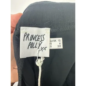 Princess Polly Kacey‎ Wide Leg Black Dress Pants Trouser Pleated Size 6 Nwt thumbnail 6