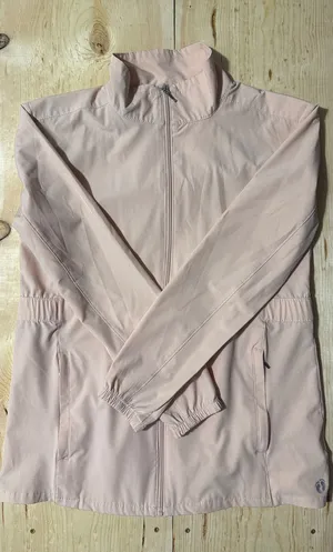 Hang Ten Womens Full‎ Zip Lightweight Windbreaker Jacket Pink Small Mock Neck thumbnail 1