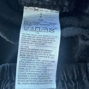 Old Navy pants size Small black linen cropped thumbnail 8