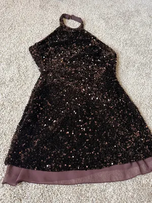 ZARA Sequin Halter Dress thumbnail 1