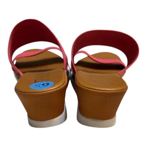 Italian Shoemakers Pink Double Strap Wedge Slide Sandals NWOB Women's 6.5 thumbnail 4