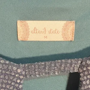 Altar'd State Bluebell Sequin Dress M Blue‎ NEW Faux Wrap Metallic Keyhole thumbnail 5