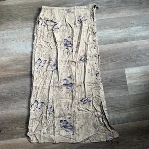 Vintage Express Floral Rayon Maxi Skirt Made in USA thumbnail 4