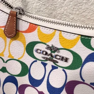 coach Teri Shoulder Bag In Rainbow Signature Canvas CA176 thumbnail 3