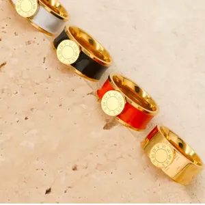 Classic Roman Numeral Ring - Gold & Orange Stainless Steel - Size 6 NWT thumbnail 2
