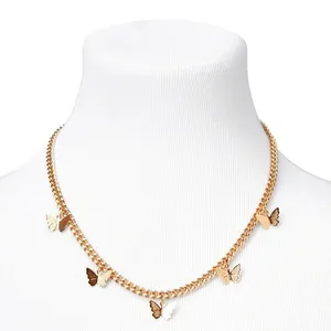 Icing Claire's Gold Butterfly Charm Chain Necklace thumbnail 2