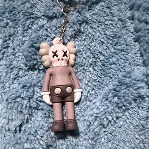 Handmade Pink Leopard‎ Print Keychain Set with Black Accents thumbnail 2