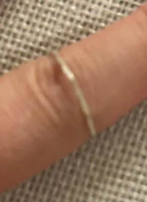 A454 size 6.5 silver plated ring band thumbnail 1