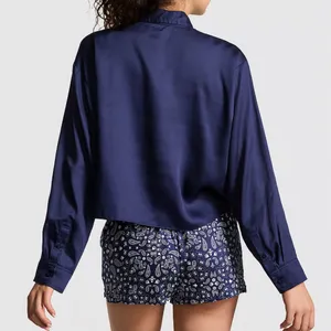 Pink Tencel™ Long-Sleeve Sleepshirt‎ thumbnail 2