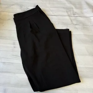 WAYF Pleated Pull On Trousers Size XL Black Elastic Waist Pants thumbnail 4