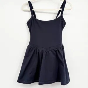 FORM Womens Navy Blue Drop Waist Tennis Pickleball Athleisure Active Dress M thumbnail 3