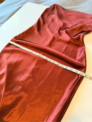 Altar'D State Carlotta dress, midi length satin slip dress, maroon, size S NWT thumbnail 4