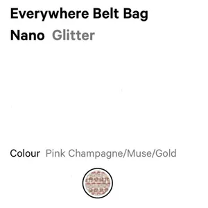 Lululemon Everywhere Belt Bag Nano Glitter Pink Champagne/Muse/Gold thumbnail 4