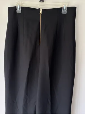 Zara Black High Waisted Wide Leg Trouser Dress Pants Business Professional Work thumbnail 7