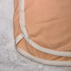Wound Up Women’s Athletic Lounge Shorts - Peach White Trim Pull On Elastic Waist thumbnail 4