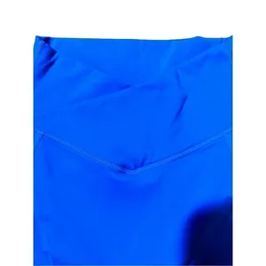 Womens bright blue full‎ length leggings athletic pants sz Small thumbnail 4