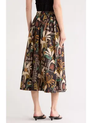 💕JASON WU💕 Printed Skirt ~ Block Moody Tropical Print Large L NWT thumbnail 6