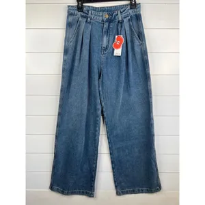 Cider Denim High Waisted Pleated Wide Leg Pants Size Medium NEW thumbnail 3
