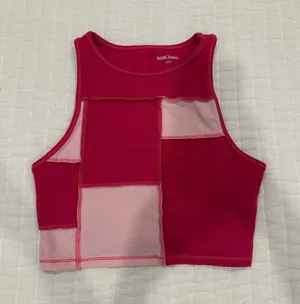 NWOT Hollister Social Tourist Pink Patchwork Tanktop thumbnail 1